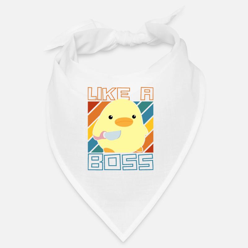 Comme un patron - Ente mit Messer Duck with Knife Meme Bandana