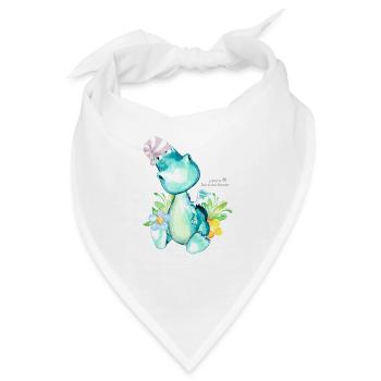 watercolored Urmeli / Pastel blue - Bandana - Weiß - Vorne