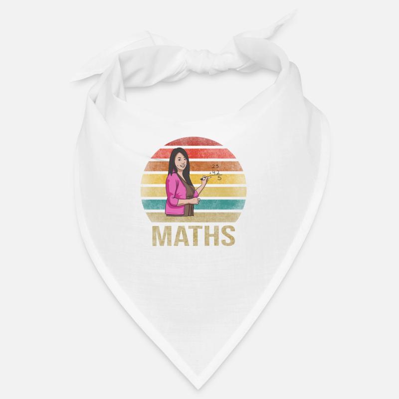 Math Teacher Mathematics School Retro Sunset Bandana