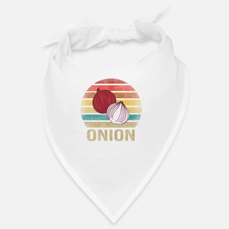 Onion Vegetables Retro Sunset Vintage Bandana