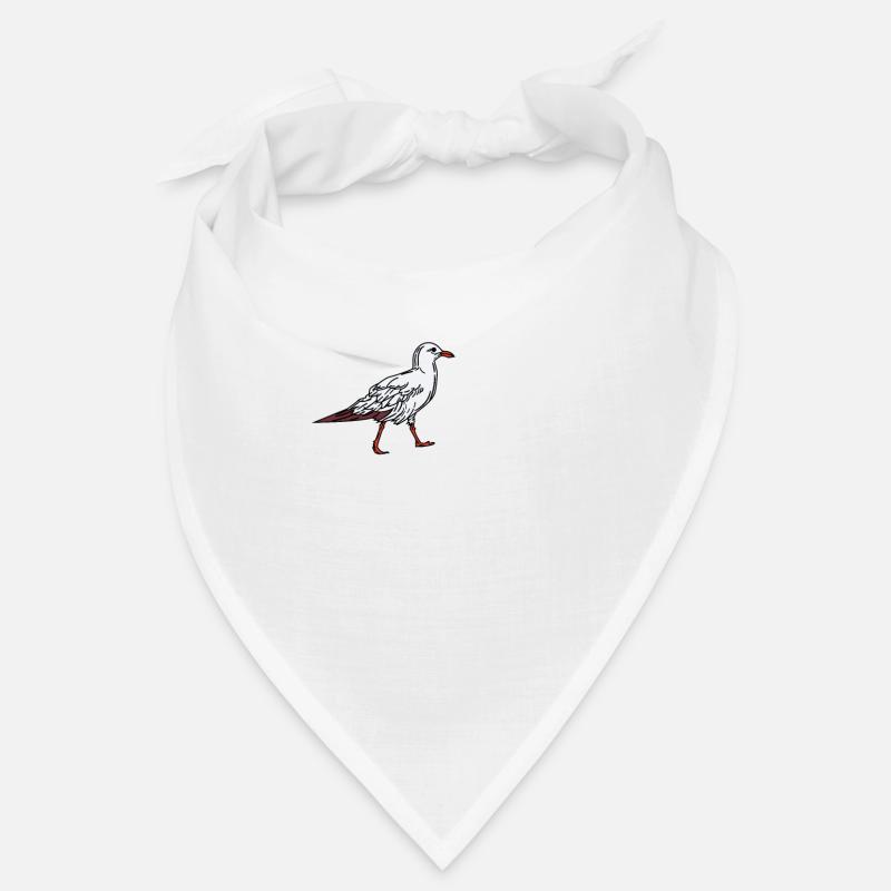 Lustiger Möwe Spruch - Bandana - Weiß