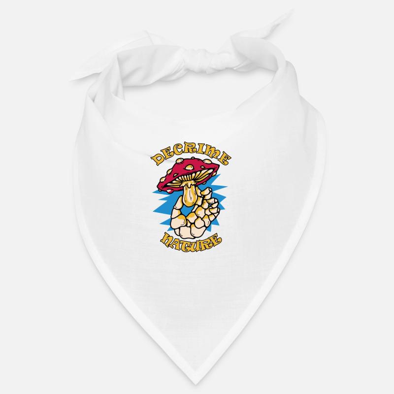 Decrime Nature Colorful Magic Mushroom Skeleton Bandana
