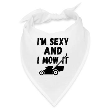 Ich bin sexy und ich mähe es - Bandana - Weiß - Vorne