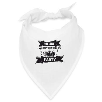 Wochenende mit Freunden in der Gruppe Trinken und - Bandana - Weiß - Vorne