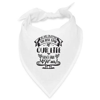 Wochenende mit Freunden in der Gruppe Trinken und - Bandana - Weiß - Vorne