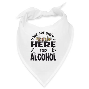 Wochenende mit Freunden in der Gruppe Trinken und - Bandana - Weiß - Vorne