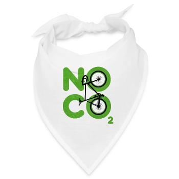 Kein CO2 - Bandana - Weiß - Vorne