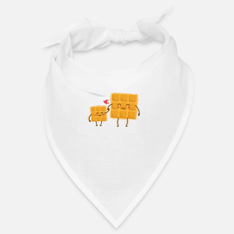 Waffel Mama mit Waffel Kind Teig Gebäck Bandana