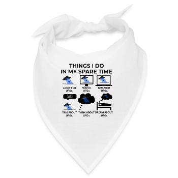 Dinge, die ich in meiner Freizeit mache - UFOs - Bandana - Weiß - Vorne