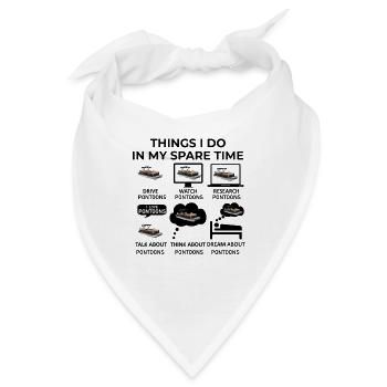 Dinge, die ich in meiner Freizeit mache - Pontons - Bandana - Weiß - Vorne