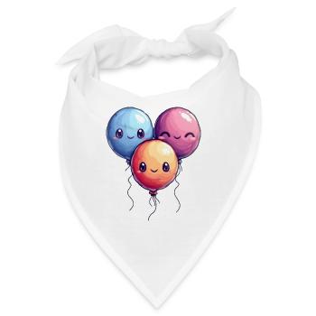 Ballons für Kinder - Bandana - Weiß - Vorne