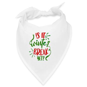 Ist schon Winterpause? - Rot/Grün eingefärbt - Bandana - Weiß - Vorne