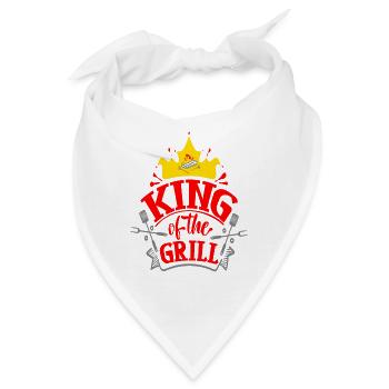König des Grills - Bandana - Weiß - Vorne