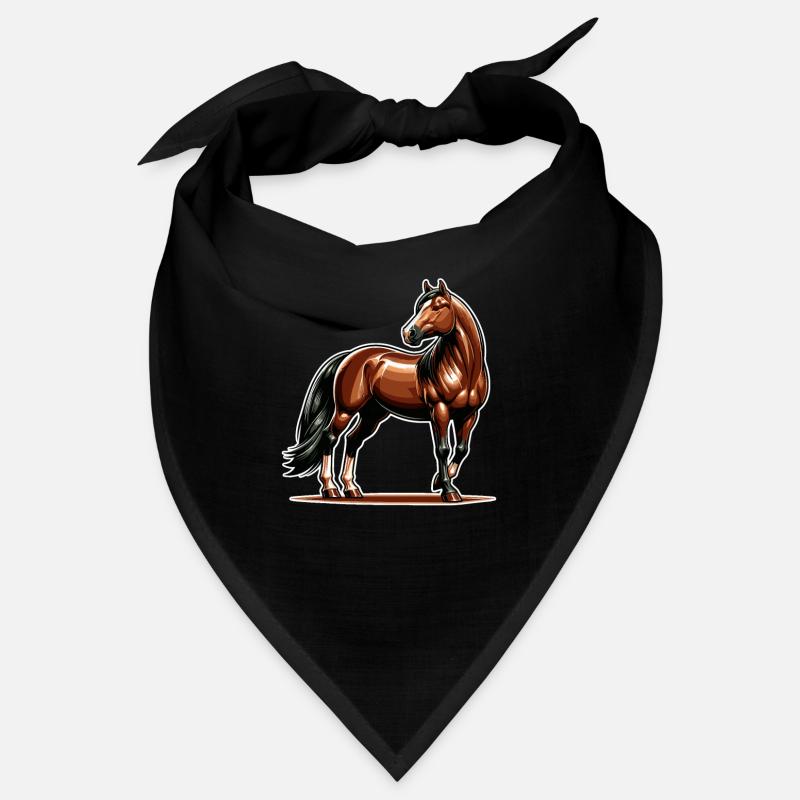 Design de Quarter Horse marron Bandana