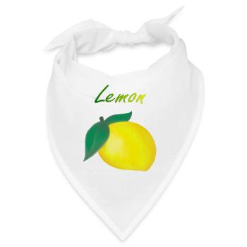 Zitrone - Bandana - Weiß - Vorne