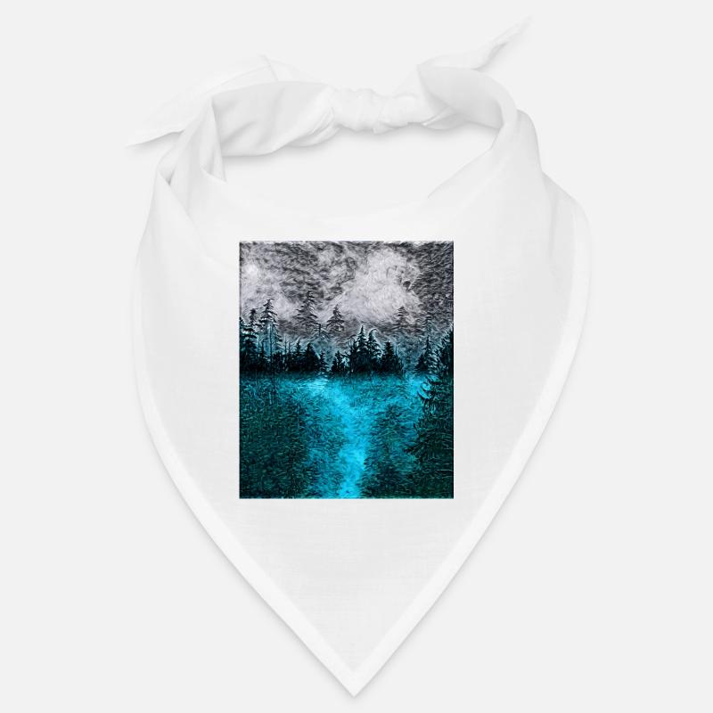 Forêt tranquille la nuit Bandana