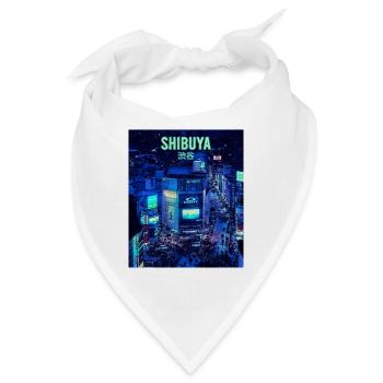 Shibuya, Tokio - Bandana - Weiß - Vorne
