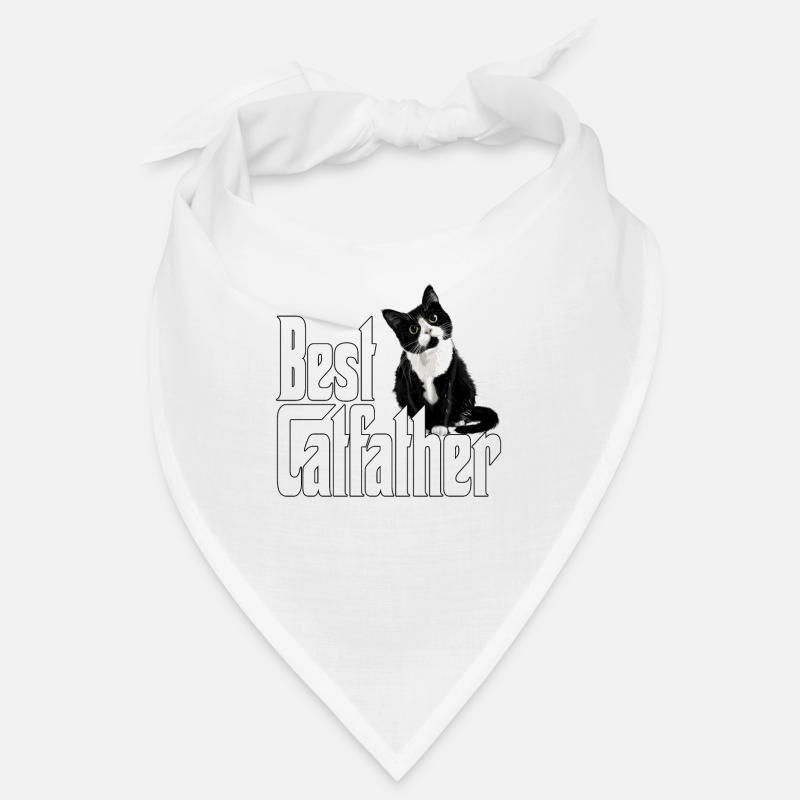 Cat Dad Best Catfather Ever Crazy Cat Father Kitty - Bandana - Weiß