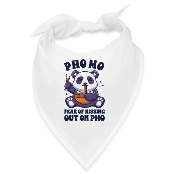 Lustige Pho Süßer Panda Eating Pho - Bandana - Weiß - Vorne