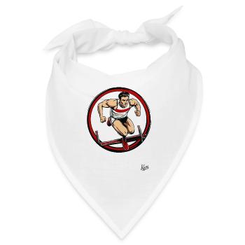 Leichtathletik und Hürdenlauf - Bandana - Weiß - Vorne