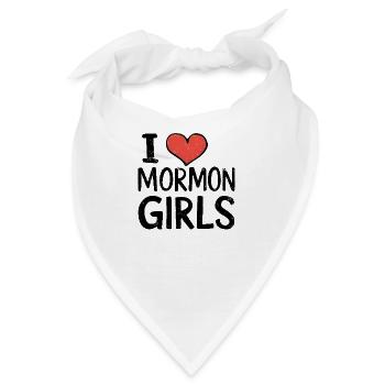Ich liebe Mormonen Mädchen - Bandana - Weiß - Vorne