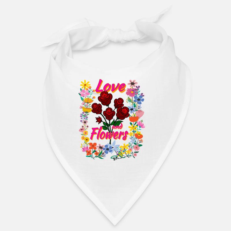 Amour et Fleurs Fleurs Amour Cadeau Valentinsta Bandana