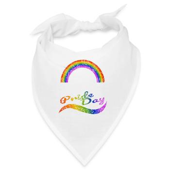 Pride Day Frankfurt LGBTQ+ CSD Gay Queer Liebe Sp - Bandana - Weiß - Vorne