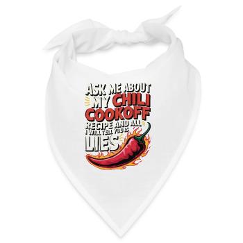 Fragen Sie Mich Nach Meinem Chili Cookoff -Rezept - Bandana - Weiß - Vorne