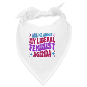 Nach Meiner Liberalen Feministischen Agenda - Bandana - Weiß - Vorne