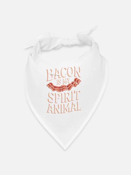 Speck Ist Mein Geisttier - Bandana Dreieckstuch - Weiß