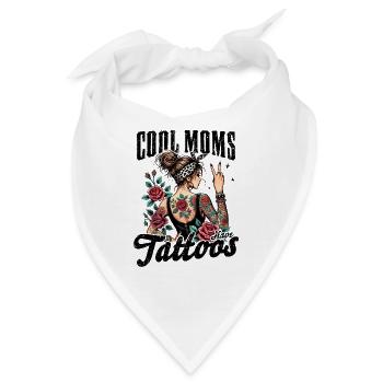 Cool Moms Have Tattoos - Bandana - Weiß - Vorne