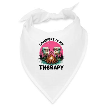 Campfire is my Therapy - Bandana - Weiß - Vorne