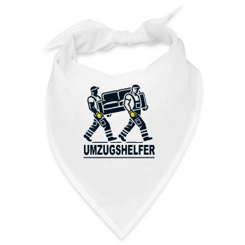 Umzug Möbelpacker Umzugshelfer - Bandana - Weiß - Vorne