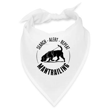 MANTRAILING Hundesport Suchhunde Hunde Hund - Bandana - Weiß - Vorne