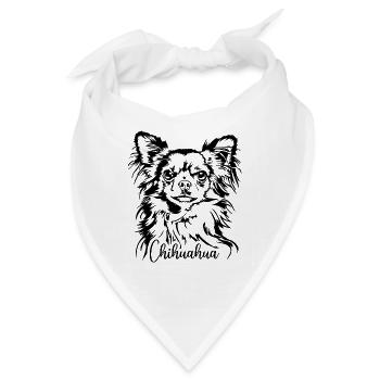 CHIHUAHUA Hundeportrait Hunde Wilsigns - Bandana - Weiß - Vorne