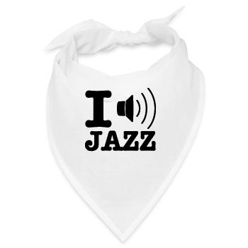 I love jazz / I music jazz - Bandana - Weiß - Vorne