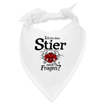 Stier Sternzeichen Tierkreiszeichen - Bandana - Weiß - Vorne