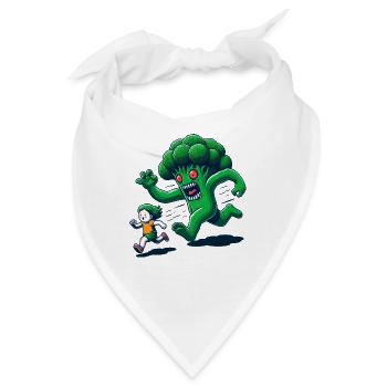 Monster Brokkoli Lustig - Bandana - Weiß - Vorne