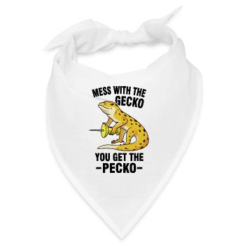 Gecko Meme - Bandana - Weiß - Vorne