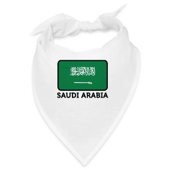 Nationalflagge von Saudi-Arabien - Bandana - Weiß - Vorne