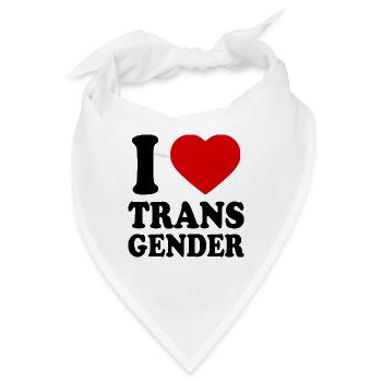 I love transgender trans gender - Bandana - Weiß - Vorne