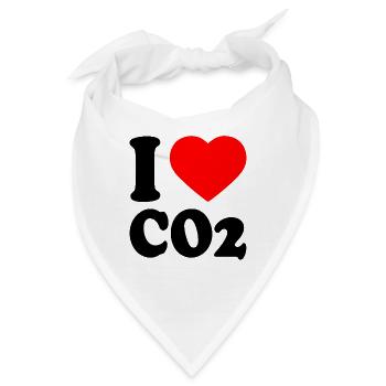 I love co2 - Bandana - Weiß - Vorne