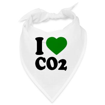 I love co2 - Bandana - Weiß - Vorne