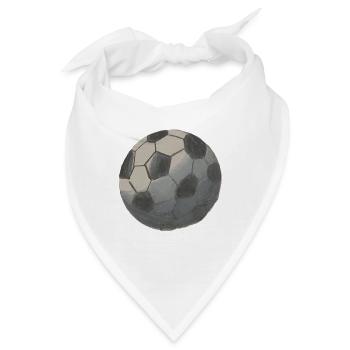 Klassischer Retro Fußball - Bandana - Weiß - Vorne