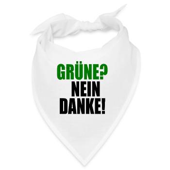 grüne nein danke - Bandana - Weiß - Vorne