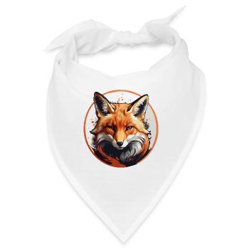 Rotfuchs Fuchs Portrait - Bandana - Weiß - Vorne