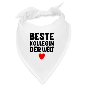 Beste Kollegin Der Welt - Bandana - Weiß - Vorne