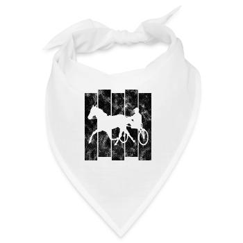 Trabrennen Pferd Pferde Trabrennsport Pferderennen - Bandana - Weiß - Vorne