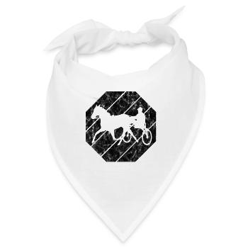 Trabrennen Pferd Pferde Trabrennsport Pferderennen - Bandana - Weiß - Vorne