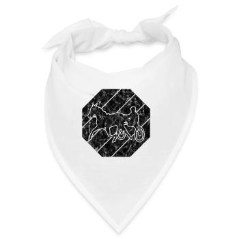 Traber Trabrennen in retro oder vintage Style - Bandana - Weiß - Vorne